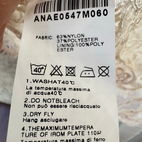 Anna Sammarone The Pastoral Series Sheer Lace Overlay Mini Dress Size Medium - Picture 11 of 12